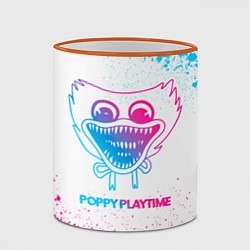Кружка 3D Poppy Playtime neon gradient style, цвет: 3D-оранжевый кант — фото 2