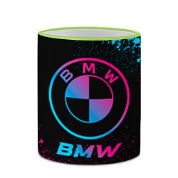 Кружка 3D BMW - neon gradient, цвет: 3D-светло-зеленый кант — фото 2