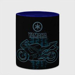 Кружка 3D Yamaha moto theme, цвет: 3D-белый + синий — фото 2