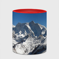 Кружка 3D Канченджанга, Гималаи, 8 586 м, цвет: 3D-белый + красный — фото 2