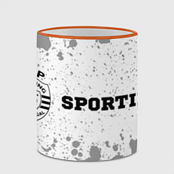 Кружка 3D Sporting sport на светлом фоне: надпись и символ, цвет: 3D-оранжевый кант — фото 2