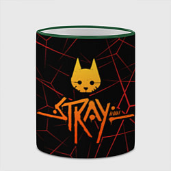 Кружка 3D Stray cat игра блуждающий кот, цвет: 3D-зеленый кант — фото 2