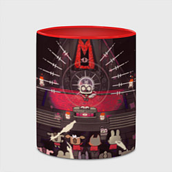 Кружка 3D Культ ягнёнка в сборе - Cult of the lamb, цвет: 3D-белый + красный — фото 2