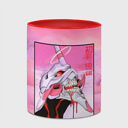 Кружка 3D EVANGELION PINK Берсерк mode, цвет: 3D-белый + красный — фото 2