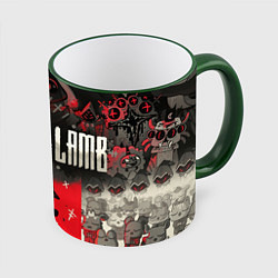 Кружка 3D Собрание Культа - Cult of the lamb, цвет: 3D-зеленый кант