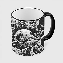 Кружка цветная Тёмный космический паттерн