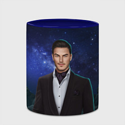 Кружка 3D История любви Влад, цвет: 3D-белый + синий — фото 2