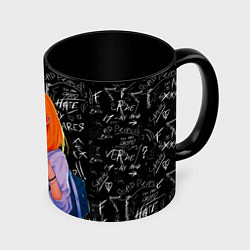 Кружка 3D Марин Китагава - фарфоровая кукла, цвет: 3D-белый + черный