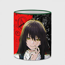 Кружка 3D Человек бензопила: Митака, цвет: 3D-зеленый кант — фото 2