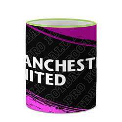 Кружка 3D Manchester United pro football: надпись и символ, цвет: 3D-светло-зеленый кант — фото 2