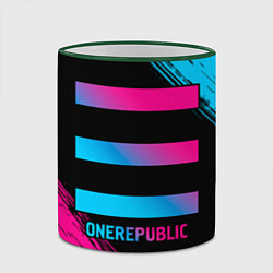 Кружка 3D OneRepublic - neon gradient, цвет: 3D-зеленый кант — фото 2