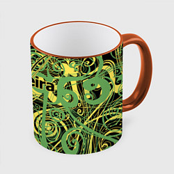 Кружка 3D Capoeira pattern, цвет: 3D-оранжевый кант