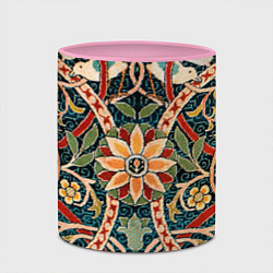 Кружка 3D Ковер с птицами, цвет: 3D-белый + розовый — фото 2