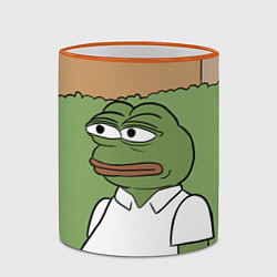 Кружка 3D Pepe Gomer прячется в кусты, цвет: 3D-оранжевый кант — фото 2