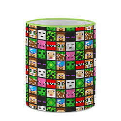 Кружка 3D Minecraft - characters, цвет: 3D-светло-зеленый кант — фото 2