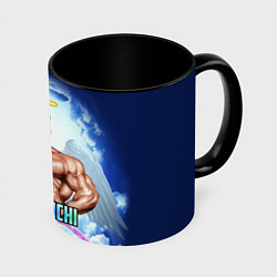 Кружка 3D Гачимучи мем, цвет: 3D-белый + черный