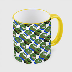 Кружка 3D Эмоции Пепе, цвет: 3D-желтый кант