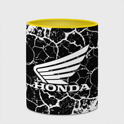 Кружка 3D Honda logo арт, цвет: 3D-белый + желтый — фото 2