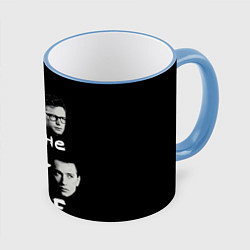 Кружка 3D Depeche Mode portrait, цвет: 3D-небесно-голубой кант