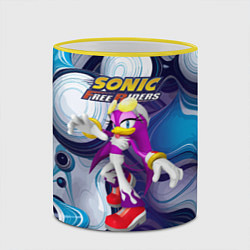 Кружка 3D Sonic - ласточка Вейв - Free riders - pattern, цвет: 3D-желтый кант — фото 2
