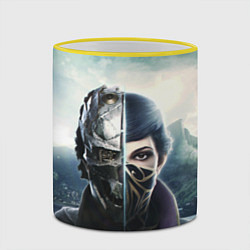 Кружка 3D Dishonored - Эмили Колдуин, цвет: 3D-желтый кант — фото 2