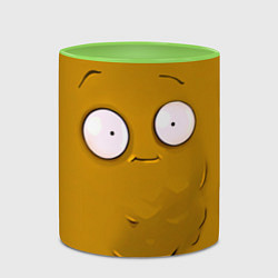 Кружка 3D Plants vs Zombies Орешек, цвет: 3D-белый + светло-зеленый — фото 2
