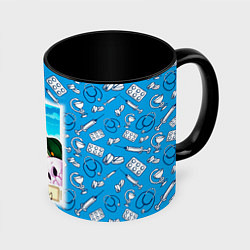 Кружка 3D Доктор Ливси с черепом и ромом, цвет: 3D-белый + черный