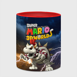 Кружка 3D Dry Bowser - Super Mario 3D World - Nintendo, цвет: 3D-белый + красный — фото 2