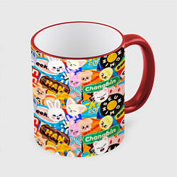 Кружка 3D Skzoo stickers characters, цвет: 3D-красный кант
