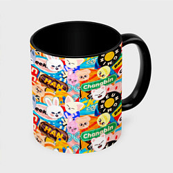 Кружка цветная Skzoo stickers characters