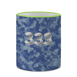 Кружка 3D Армейский камуфляж 333, цвет: 3D-светло-зеленый кант — фото 2