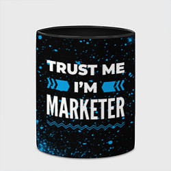 Кружка 3D Trust me Im marketer dark, цвет: 3D-белый + черный — фото 2