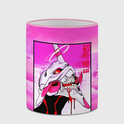 Кружка 3D Neon Genesis Evangelion: Eva 01, цвет: 3D-розовый кант — фото 2