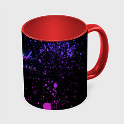 Кружка 3D Evangelion neon logo, цвет: 3D-белый + красный