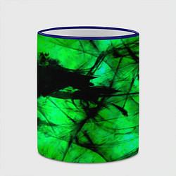 Кружка 3D Зеленый фантом, цвет: 3D-синий кант — фото 2