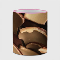 Кружка 3D Кусочки шоколадных яйиц, цвет: 3D-розовый кант — фото 2