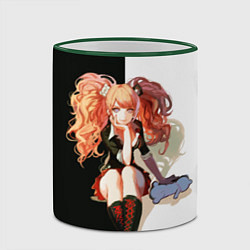 Кружка 3D Джунко Эношима - Danganronpa, цвет: 3D-зеленый кант — фото 2