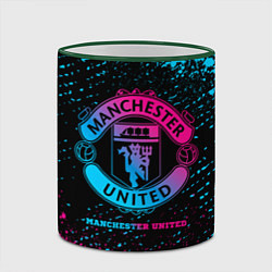 Кружка 3D Manchester United - neon gradient, цвет: 3D-зеленый кант — фото 2