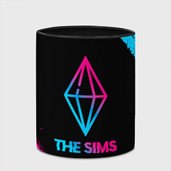 Кружка 3D The Sims - neon gradient, цвет: 3D-белый + черный — фото 2