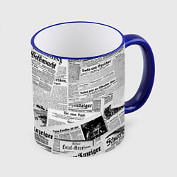 Кружка цветная Газетный коллаж
