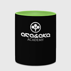 Кружка 3D Киберпанк - Arasaka Academy, цвет: 3D-белый + светло-зеленый — фото 2