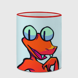 Кружка 3D Оранжевый - Радужные друзья, цвет: 3D-красный кант — фото 2