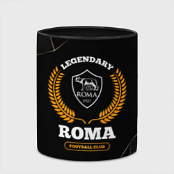 Кружка 3D Лого Roma и надпись legendary football club на тем, цвет: 3D-белый + черный — фото 2