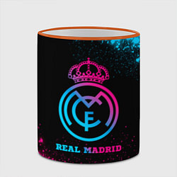 Кружка 3D Real Madrid - neon gradient, цвет: 3D-оранжевый кант — фото 2