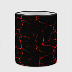 Кружка 3D Текстура лавы, цвет: 3D-черный кант — фото 2