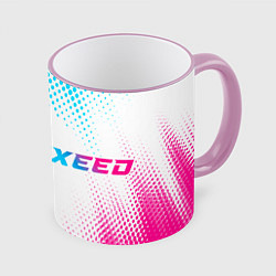 Кружка цветная Exeed neon gradient style: надпись и символ