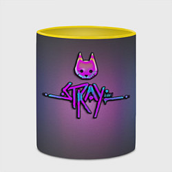 Кружка 3D Stray logo neon, цвет: 3D-белый + желтый — фото 2