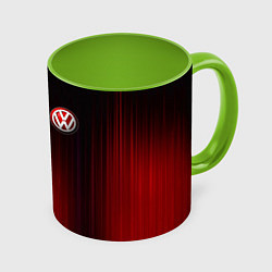 Кружка 3D Volkswagen art, цвет: 3D-белый + светло-зеленый