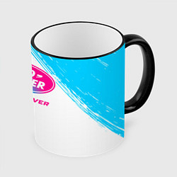 Кружка 3D Land Rover neon gradient style, цвет: 3D-черный кант