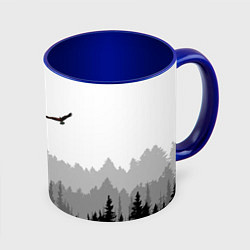 Кружка цветная Птицы над лесом